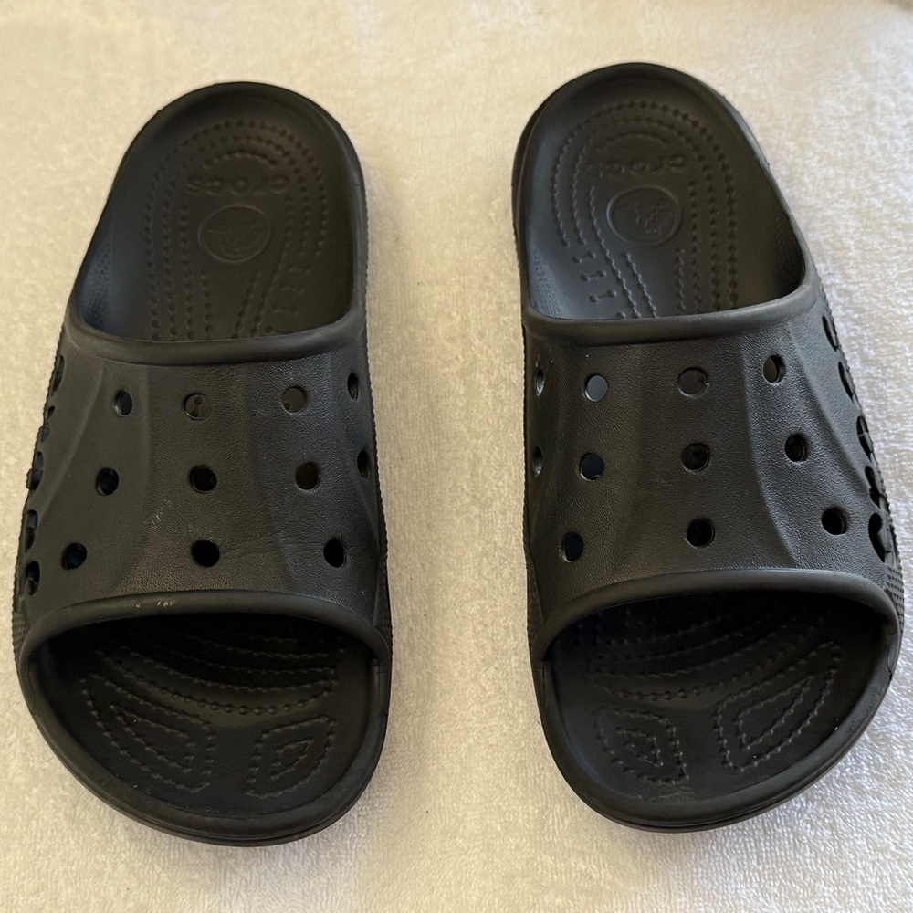Crocs Unisex Baya II Slide Sandals  Black Men Size 8 Women size 10